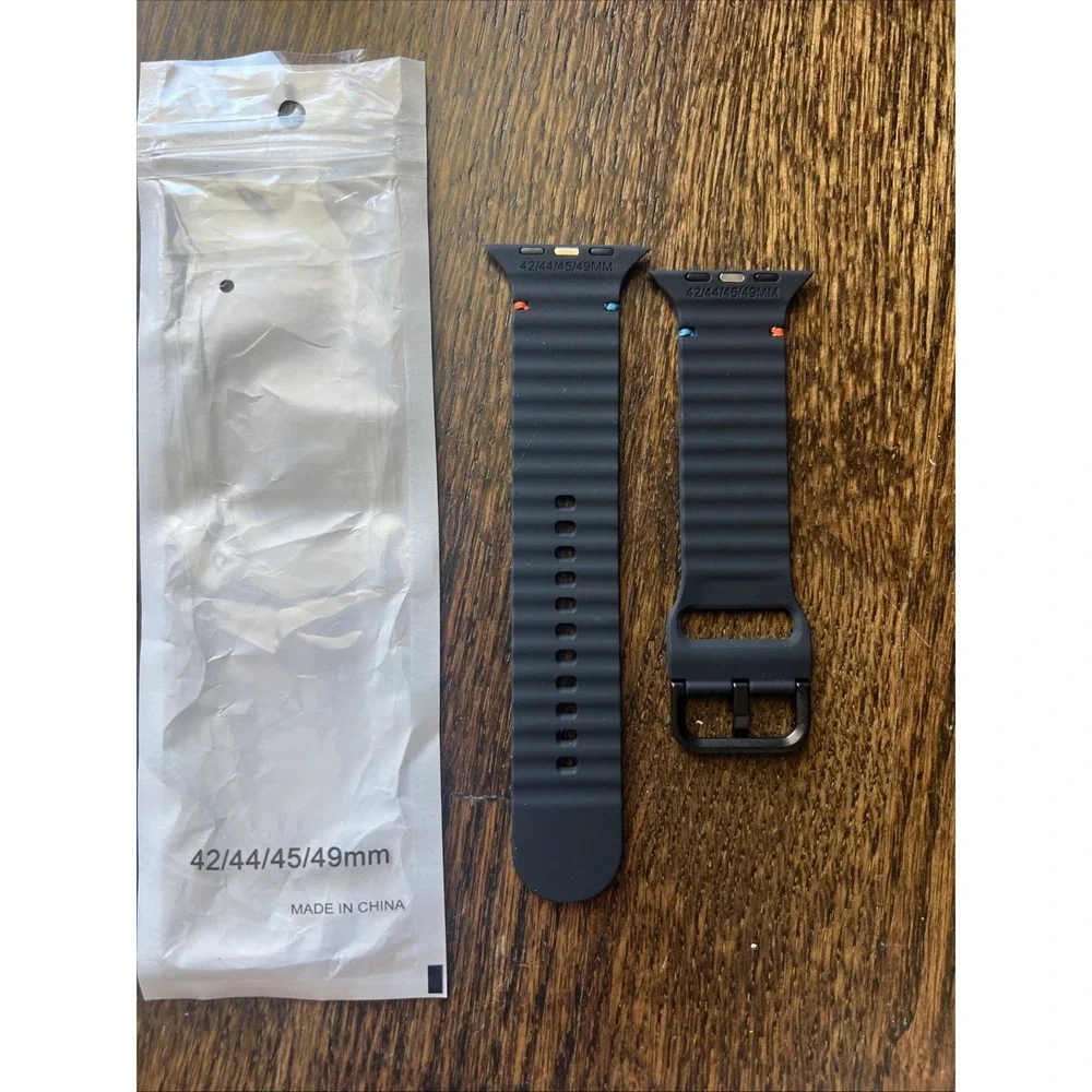 Black Watch Band For Apple Watch 42/44/45/49 mm NEW
